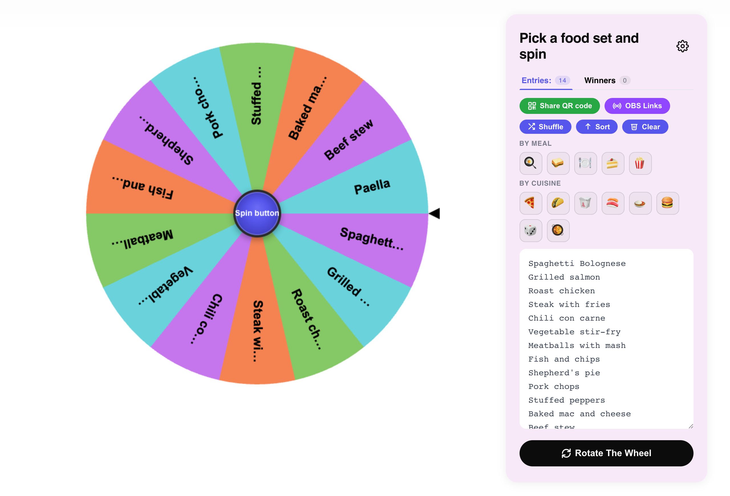 food wheel