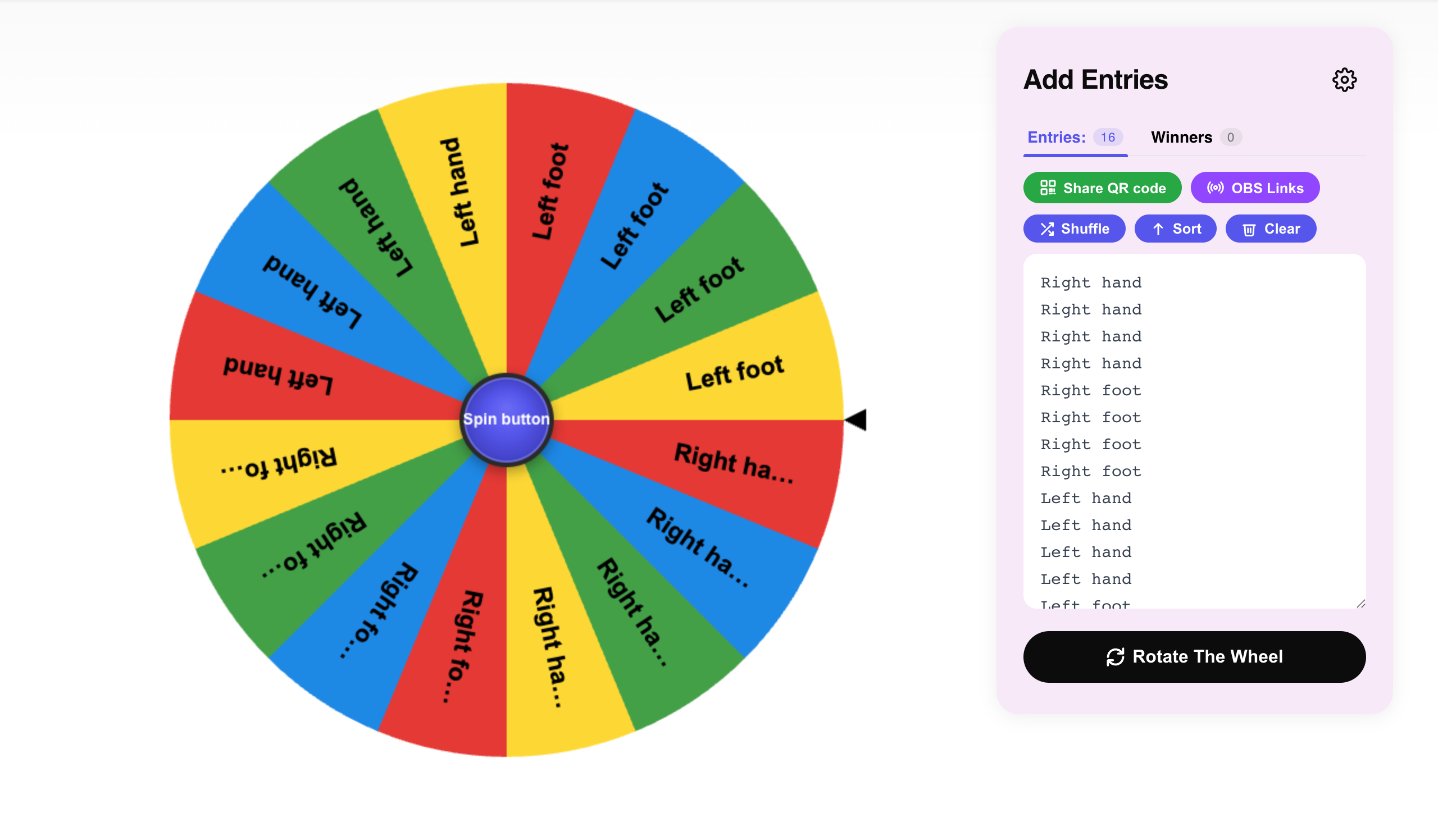 twister wheel